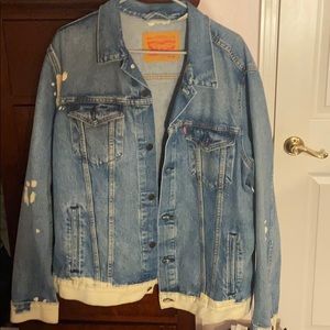 LEVI STRAUSS BLEACHED DENIM MENS JACKET